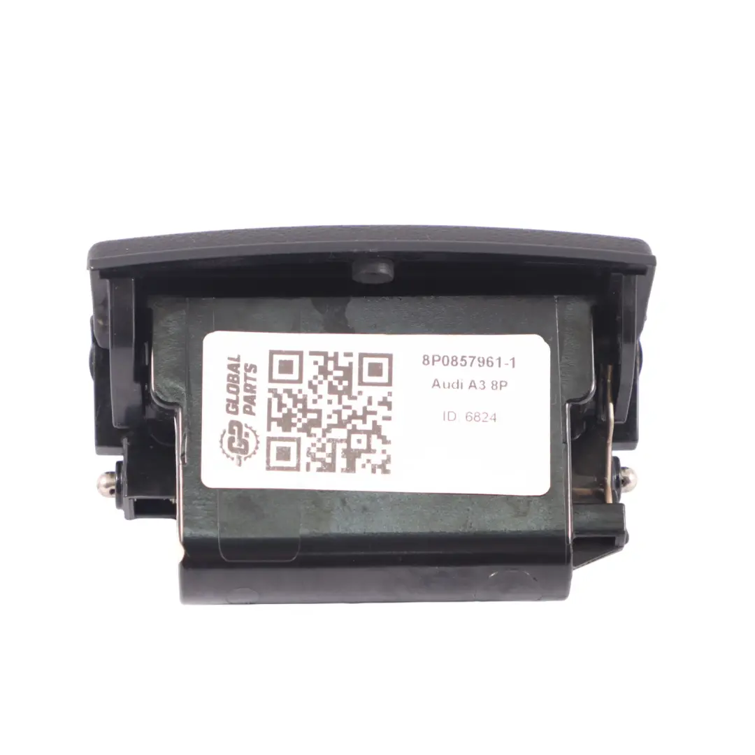 Audi A3 8P Cendrier console centrale Insert arrière Cendrier noir - SKU 8P0857961-1 - Numéro de pièce 8P0857961