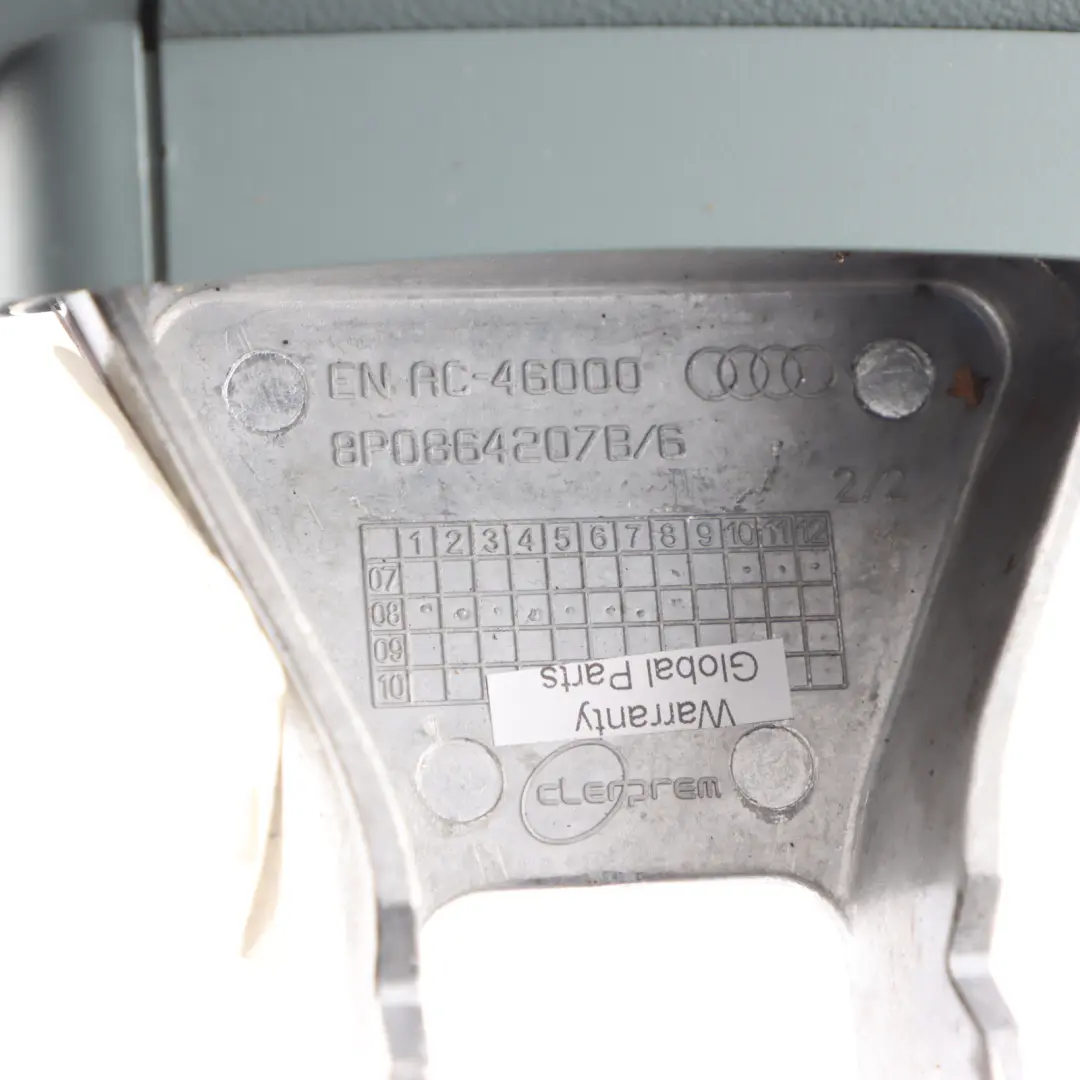 Audi A3 8P Centre Console Arm Rest Holder Tray Storage Cover Fabric - SKU 8P0864207B - Part number 8P0864207B