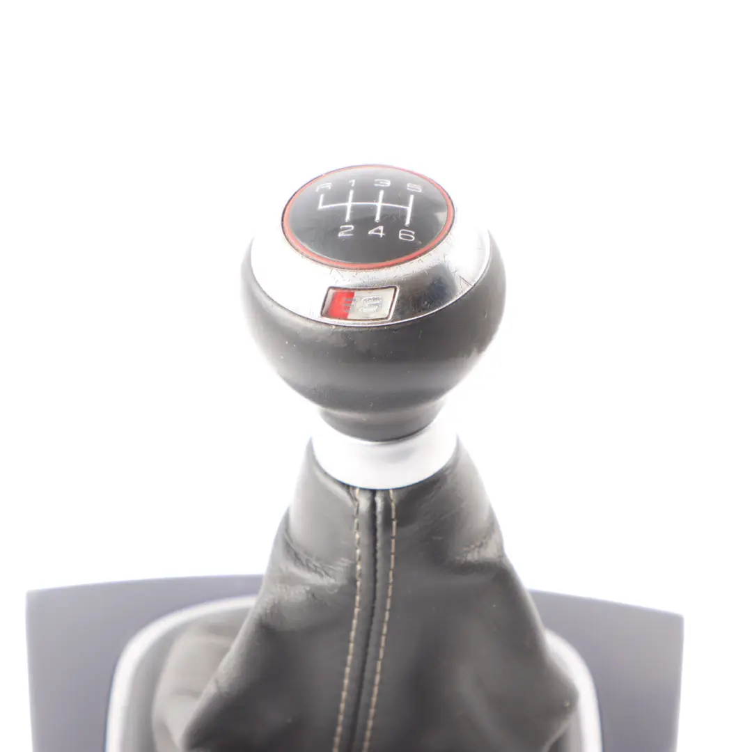 Selector Lever Knob Stick Shifter Trim Cover Manual to Audi S3 8P Gear with Part number 8P0864261D Audi S3 8P Gear Selector Lever Knob Stick Shifter Trim Cover Manual - SKU 8P0864261D-1 - Part number 8P0864261D