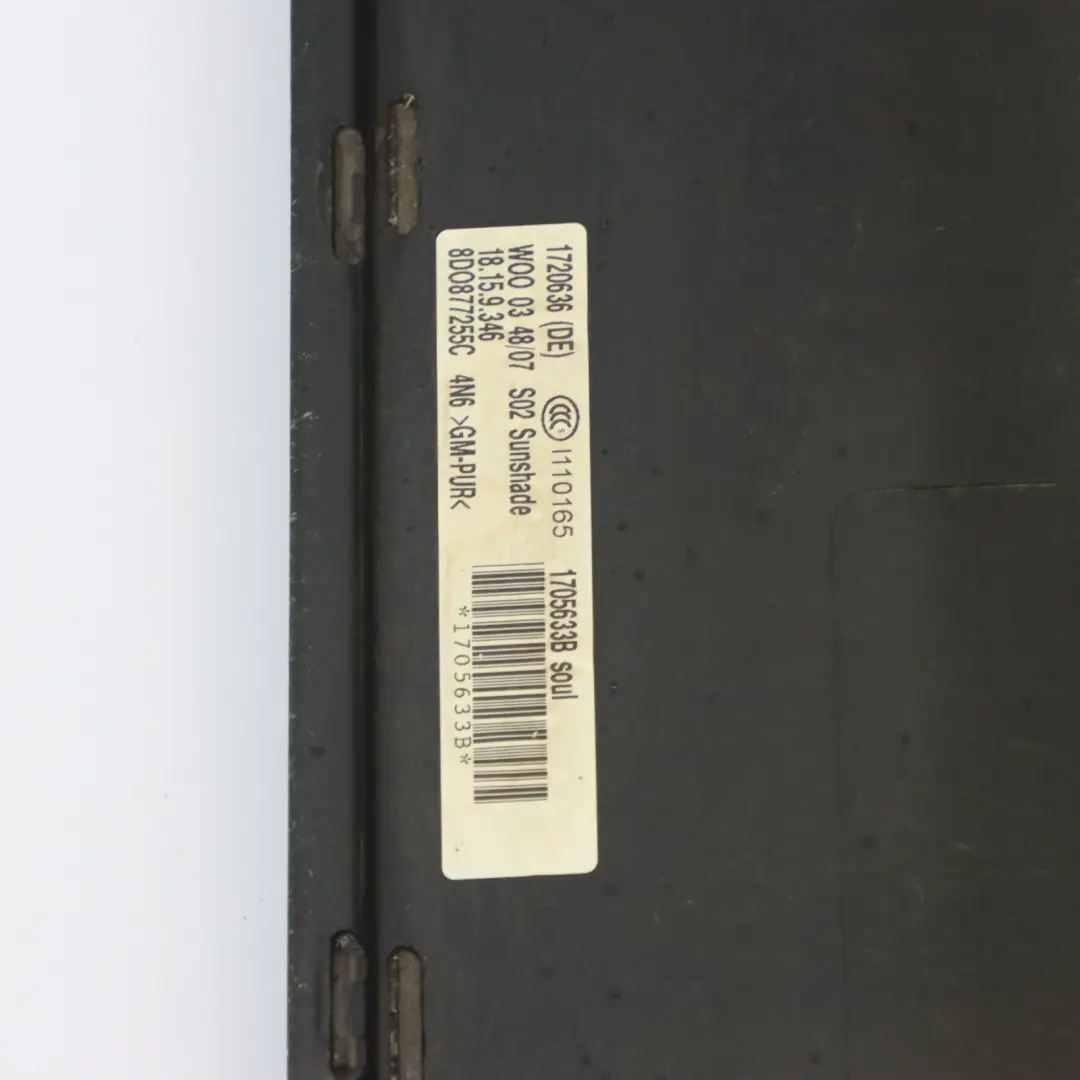 Panoramic Roof Sunroof Glass Assembly Motor Frame to Audi A3 8P with Part number 8P0877049 Audi A3 8P Panoramic Roof Sunroof Glass Assembly Motor Frame - SKU 8P0877049 - Part number 8P0877049