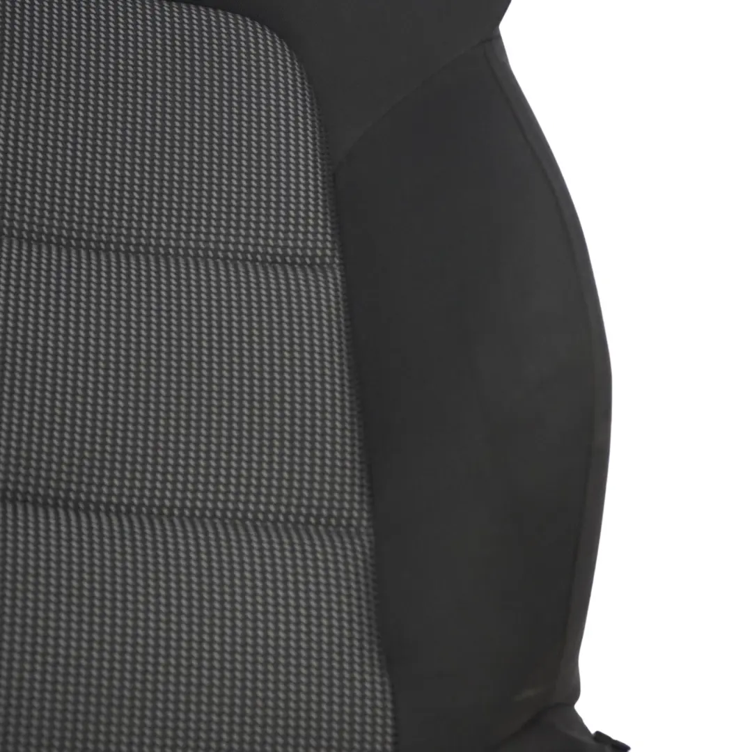 Front Seat Back Rest Cloth Fabric Black Silver Left N/S to Audi A3 8P with Part number 8P0881805CJ Audi A3 8P Front Seat Back Rest Cloth Fabric Black Silver Left N/S - SKU 8P0881805CJ - Part number 8P0881805CJ