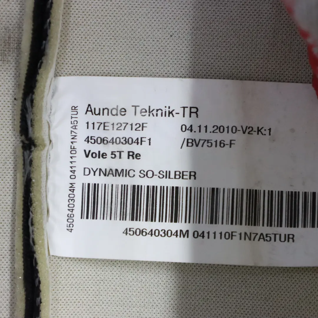 Audi A3 8P Seat Backrest Back Cover Front Right O/S Fabric - SKU 8P0881806CJ - Part number 8P0881806CJ