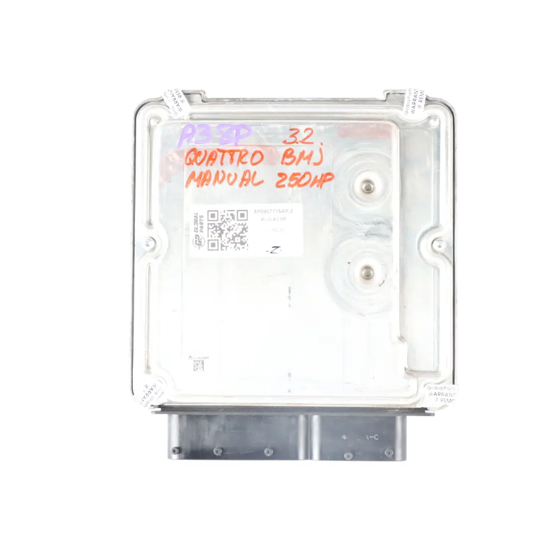 Audi S3 8P 2.0 TFSI CDLA 265HP Engine ECU Kit Ignition + Key Manual - SKU 8P0907115AP-2 - Part number 8P0907115AP