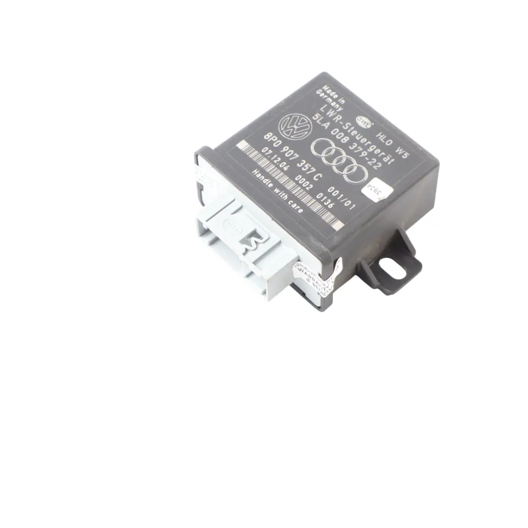 Headlight Levelling Module Control Unit ECU to Audi A3 8P A6 C6 with Part number 8P0907357C Audi A3 8P A6 C6 Headlight Levelling Module Control Unit ECU - SKU 8P0907357C - Part number 8P0907357C