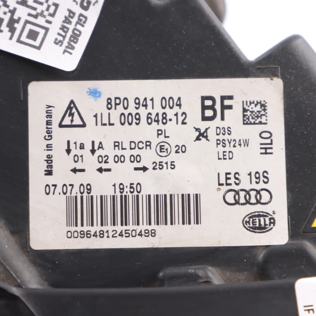 Audi S3 8P Front Lamp Headlight Xenon Right O/S HELLA - SKU RHD-8P0941004BF - Part number 8P0941004BF