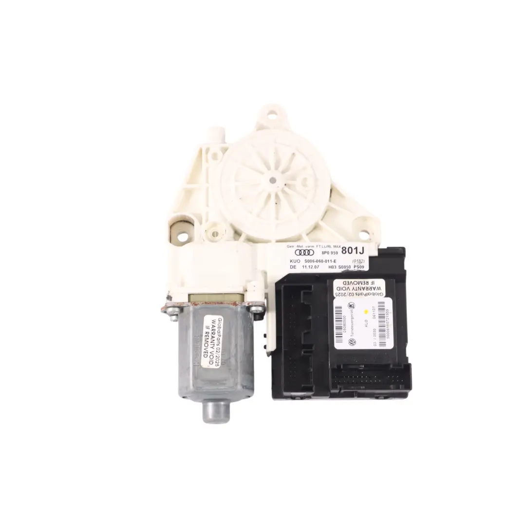 Audi A3 8P Front Window Lifter Regulator Control Motor Driver's Side - SKU 8P0959801J - Part number 8P0959801J