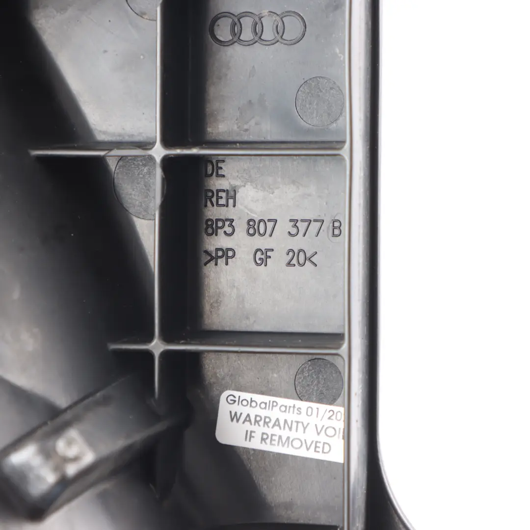 Audi A3 8P Support De Fixation De Pare-Chocs Arrière Gauche - SKU 8P3807377B - Numéro de pièce 8P3807377B