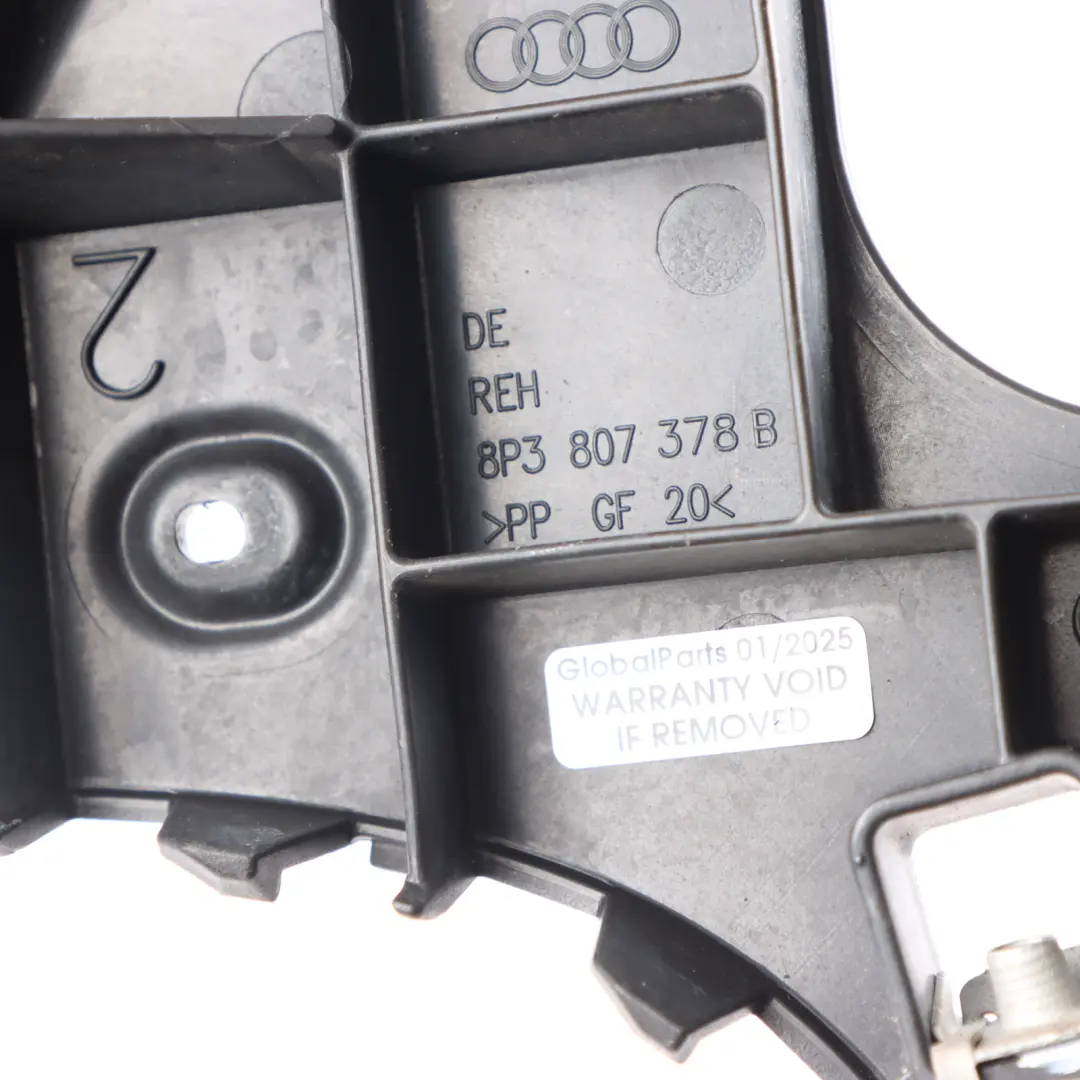 Tylny Zderzak Wspornik Prawa Prowadnica do Audi A3 8P o numerze 8P3807378B Audi A3 8P Tylny Zderzak Wspornik Prawa Prowadnica - SKU 8P3807378B - Numer Części 8P3807378B