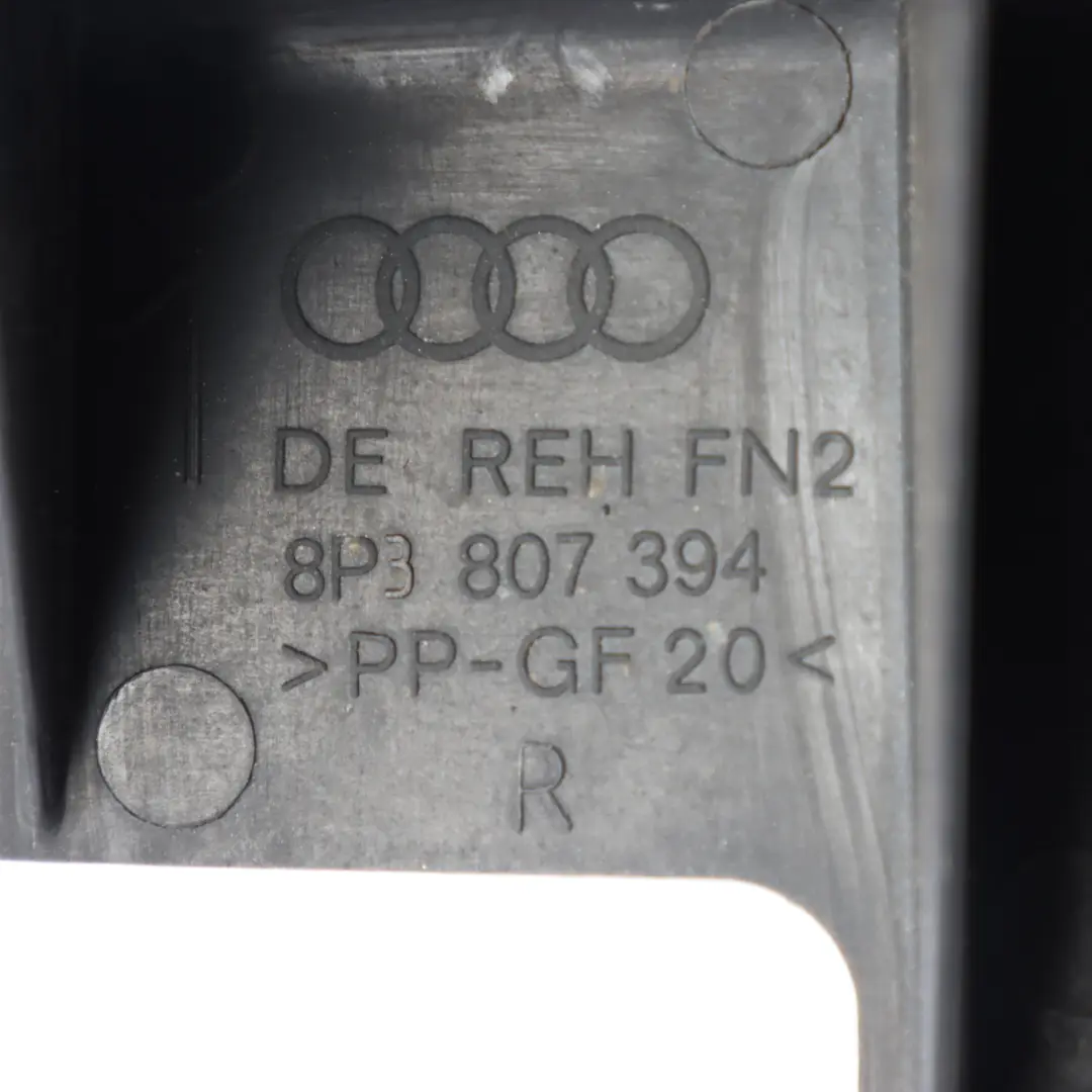 Bumper Guide Rail Bracket Mount Carrier Right O/S Audi A3 8P Rear - SKU 8P3807394 - Part number 8P3807394