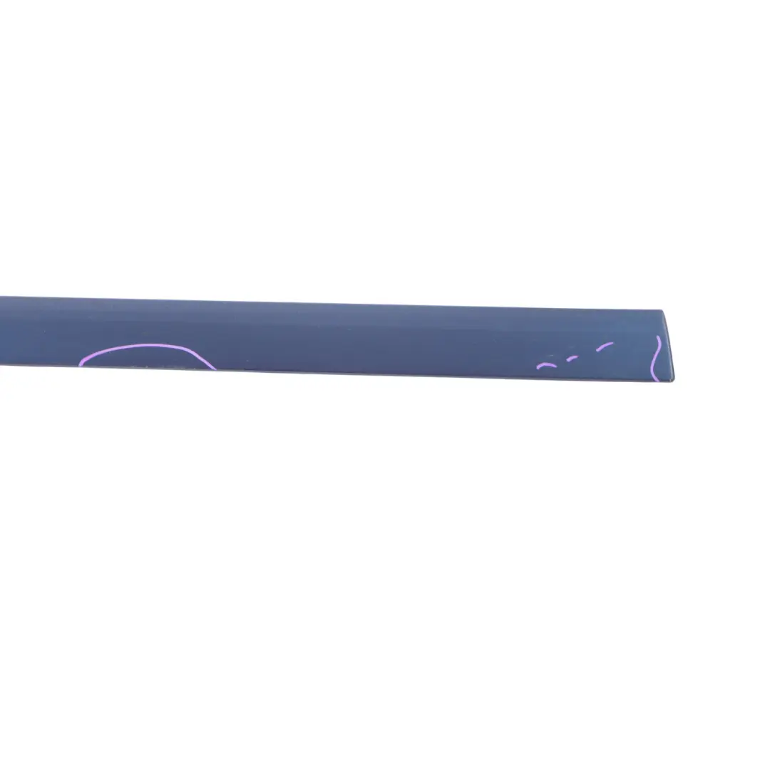 Audi A3 8P Upper Door Moulding Strip Front Left N/S Scuba Blue Metallic - X5Q - SKU 8P4853953A-SCB - Part number 8P4853953A