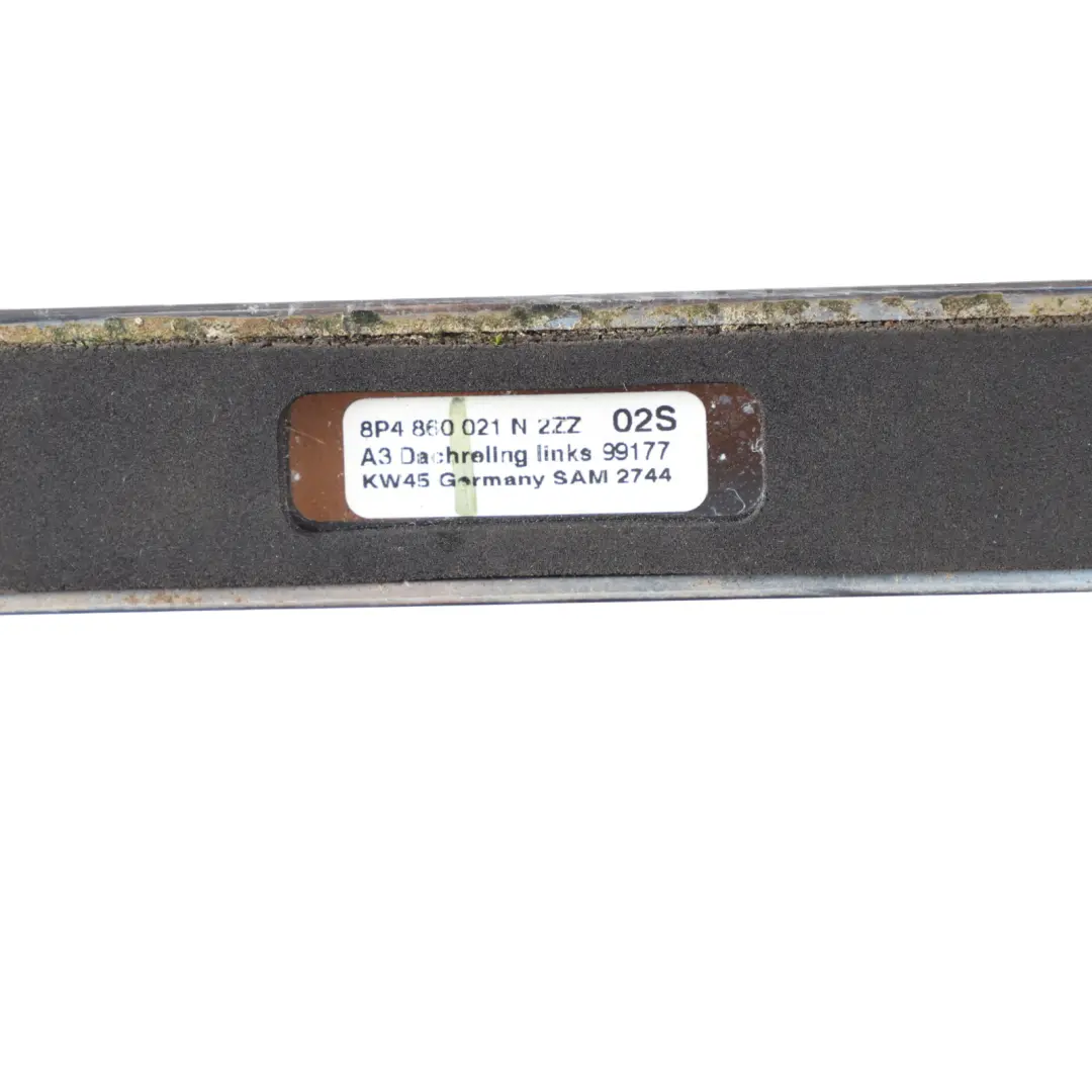 Barras Portaequipajes Aluminio Techo Izquierda Derecha para Audi A3 8P con número de pieza 8P4860021N Audi A3 8P Barras Portaequipajes Aluminio Techo Izquierda Derecha - SKU 8P4860021N - Número de pieza 8P4860021N