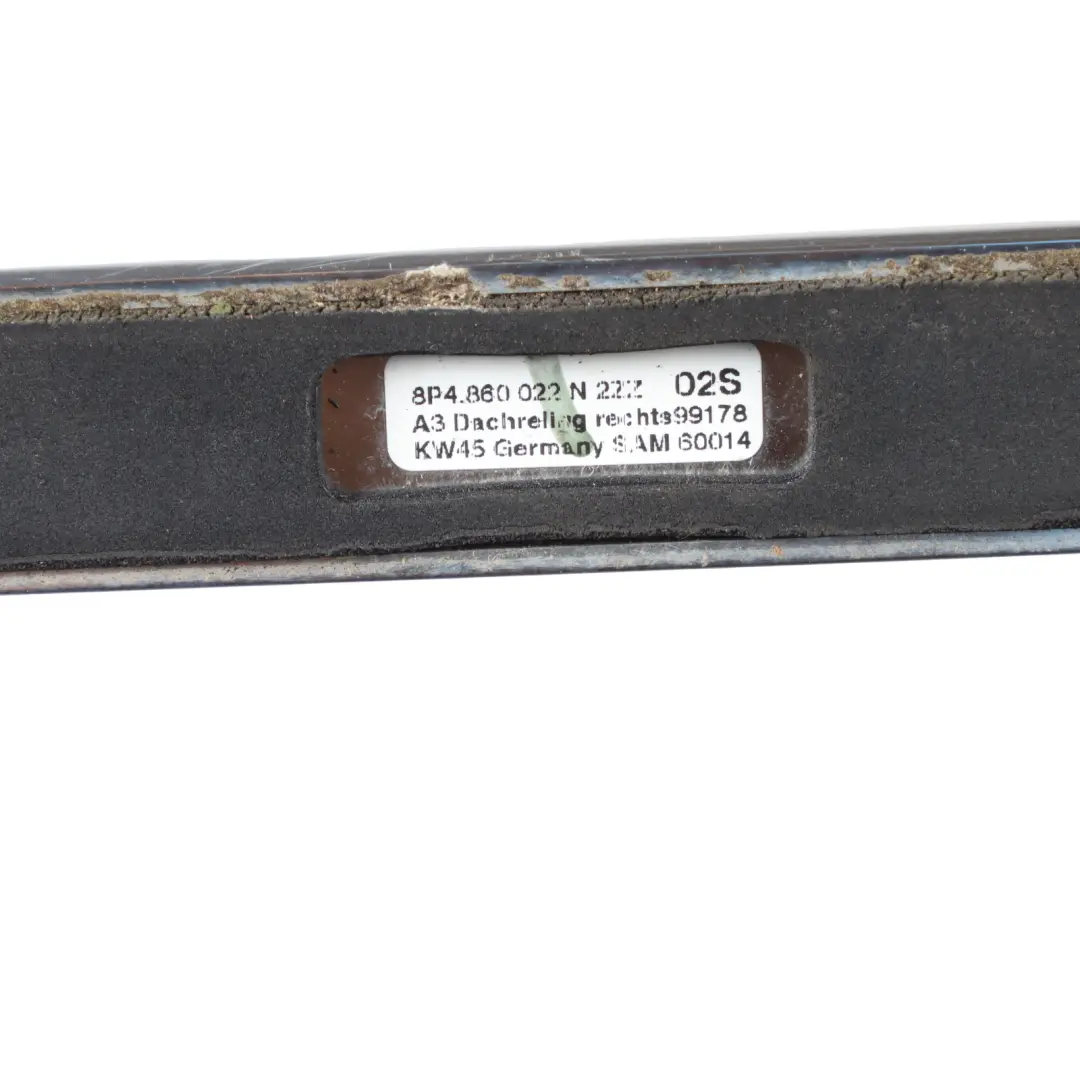 Aluminiowy Reling Dachowy Lewy Prawy Zestaw do Audi A3 8P o numerze 8P4860021N Audi A3 8P Aluminiowy Reling Dachowy Lewy Prawy Zestaw - SKU 8P4860021N - Numer Części 8P4860021N