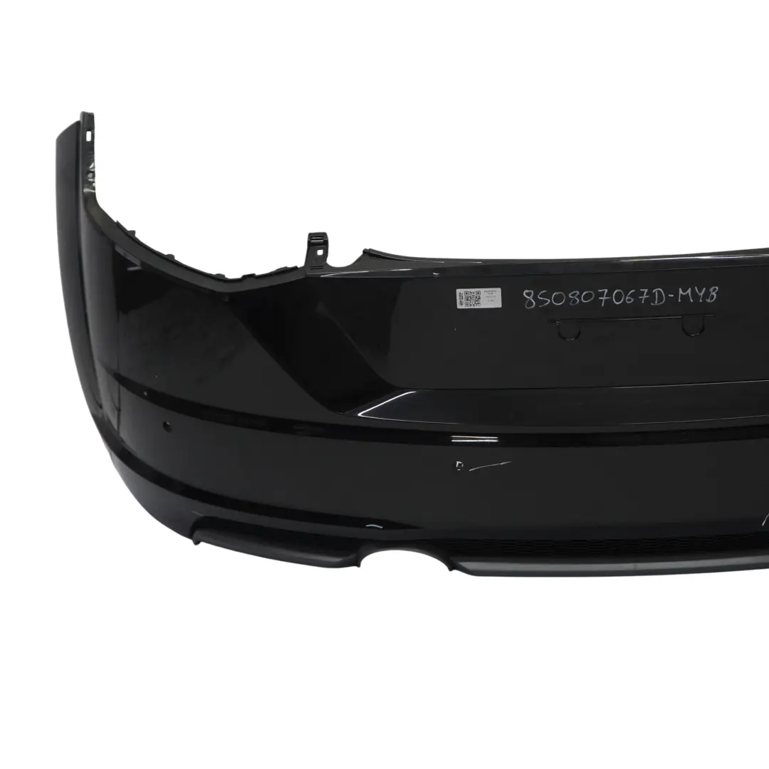 Audi TT FV Rear Bumper Trim Panel Covering Mythical Black Metallic - Y9T - SKU 8S0807067D-MYB - Part number 8S0807067D