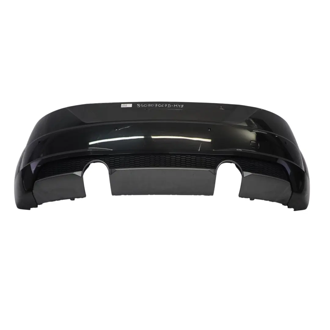 Bumper Trim Panel Covering Mythical Black Metallic - Y9T to Audi TT FV Rear with Part number 8S0807067D Audi TT FV Rear Bumper Trim Panel Covering Mythical Black Metallic - Y9T - SKU 8S0807067D-MYB - Part number 8S0807067D