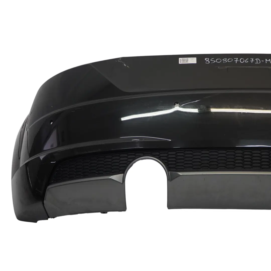 Audi TT FV Rear Bumper Trim Panel Covering Mythical Black Metallic - Y9T - SKU 8S0807067D-MYB - Part number 8S0807067D