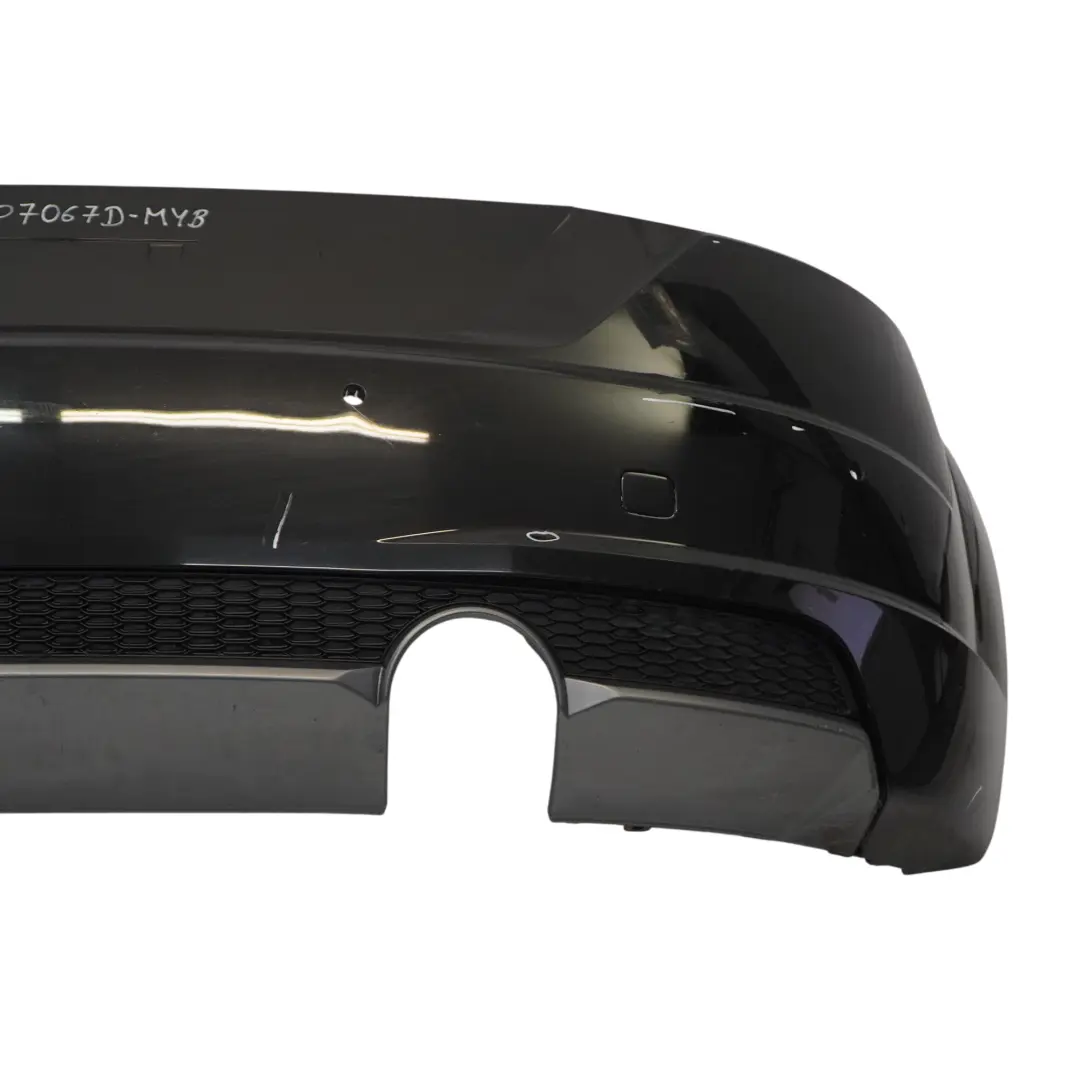 Audi TT FV Rear Bumper Trim Panel Covering Mythical Black Metallic - Y9T - SKU 8S0807067D-MYB - Part number 8S0807067D