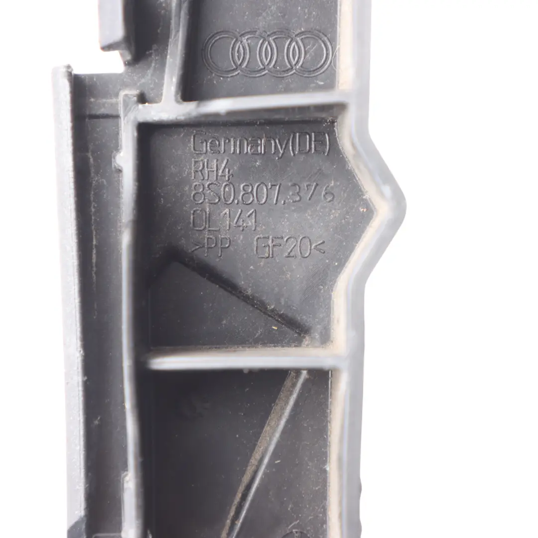 8S FV Rear Bumper Right O/S Bracket Holder Support to AUDI TT with Part number 8S0807376 AUDI TT 8S FV Rear Bumper Right O/S Bracket Holder Support - SKU 8S0807376 - Part number 8S0807376