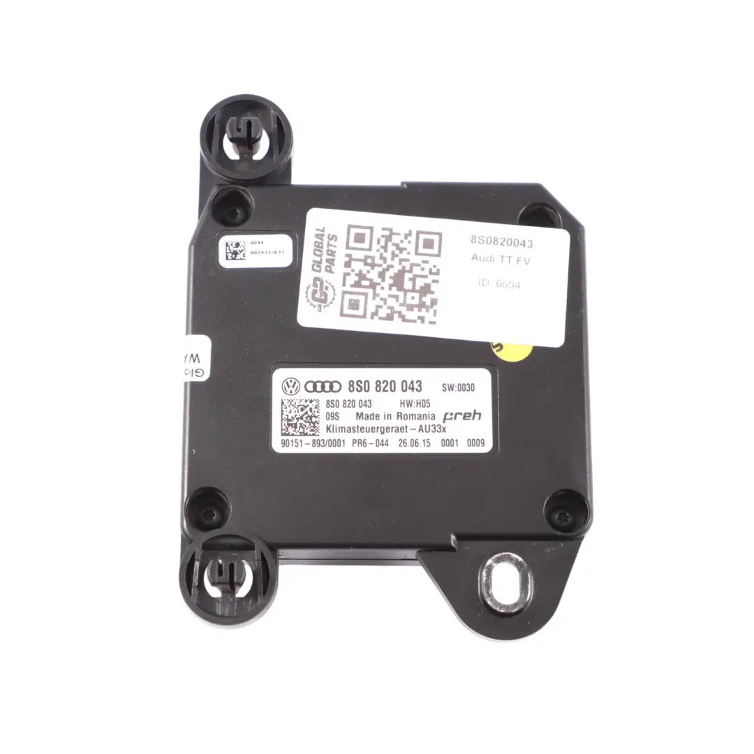 Moduł Sterownik Klimatyzacji ECU do Audi TT FV o numerze 8S0820043 Audi TT FV Moduł Sterownik Klimatyzacji ECU - SKU 8S0820043 - Numer Części 8S0820043