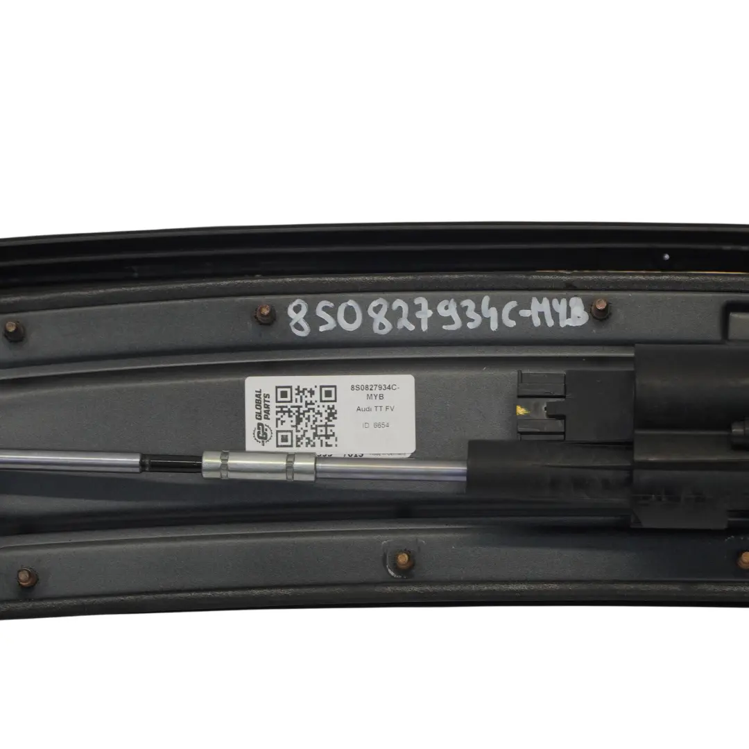 Audi TT FV Rear Spoiler Tailgate Trunk Electric Trim Panel Mythical Black - Y9T - SKU 8S0827934C-MYB - Part number 8S0827934C