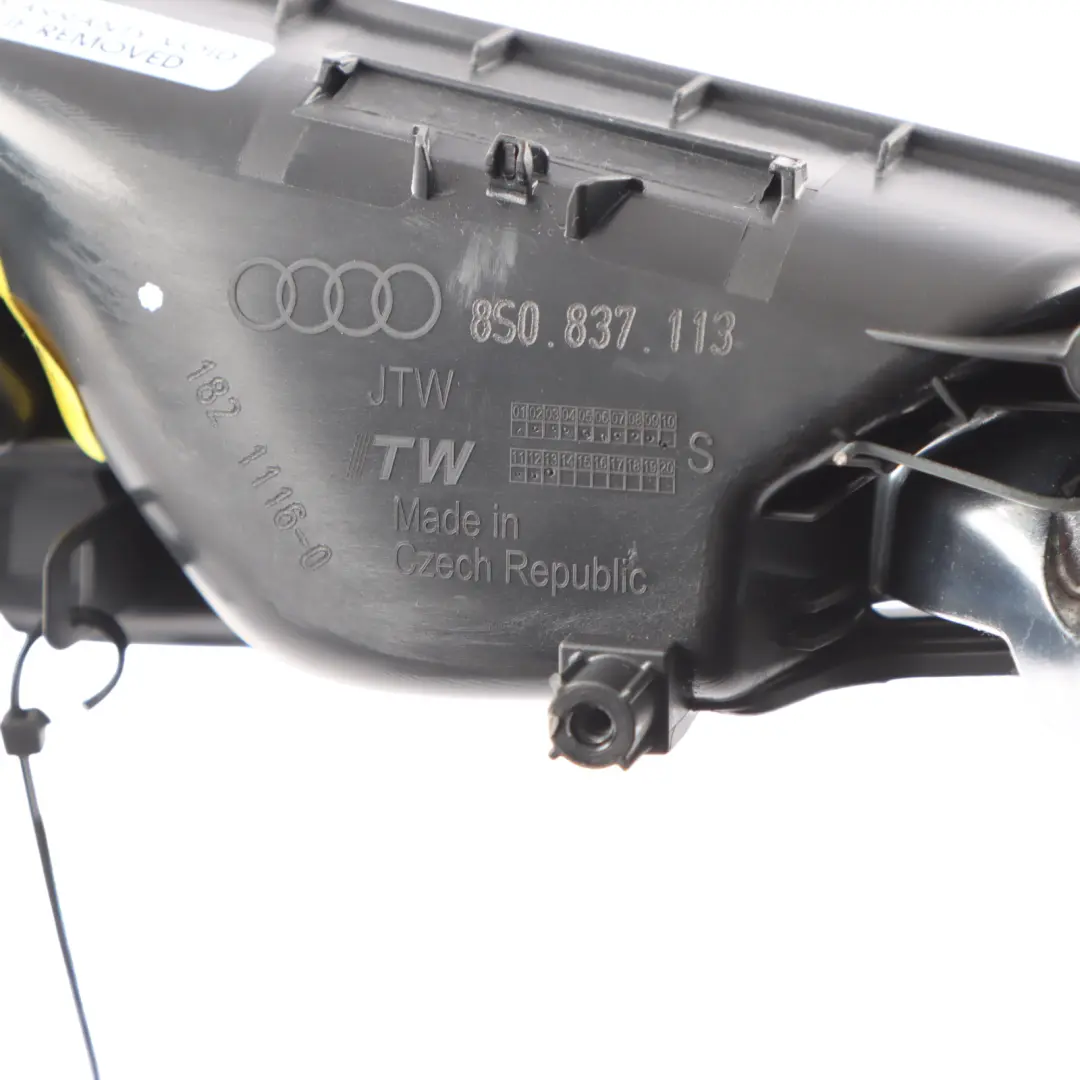 Audi TT 8S Klamka Wewnętrzna Drzwi Przednia Lewy Przód Chrom - SKU 8S0837113 - Numer Części 8S0837113