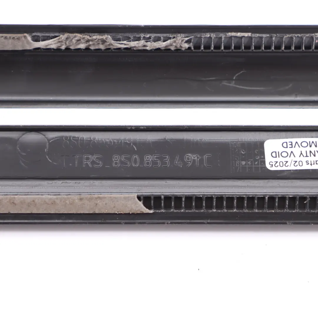 Garniture seuil porte Couvercle plaque gauche pour Audi TT FV S-Line à propos du numéro de pièce 8S0853491A Audi TT FV S-Line Garniture seuil porte Couvercle plaque gauche - SKU 8S0853491A - Numéro de pièce 8S0853491A