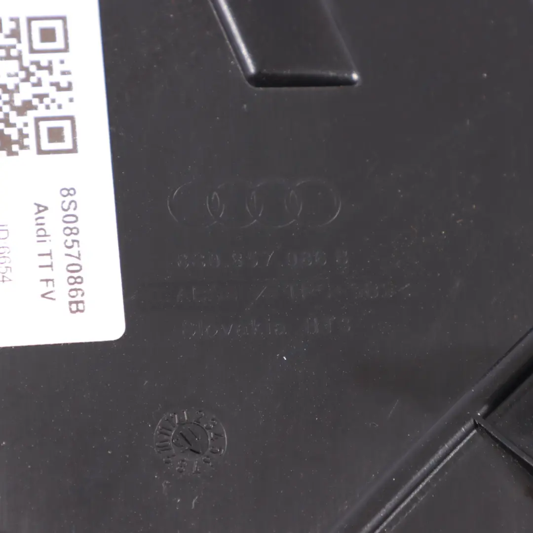 Audi TT FV Couvercle tableau garniture tableau bord embout noir droit - SKU 8S0857086B - Numéro de pièce 8S0857086B