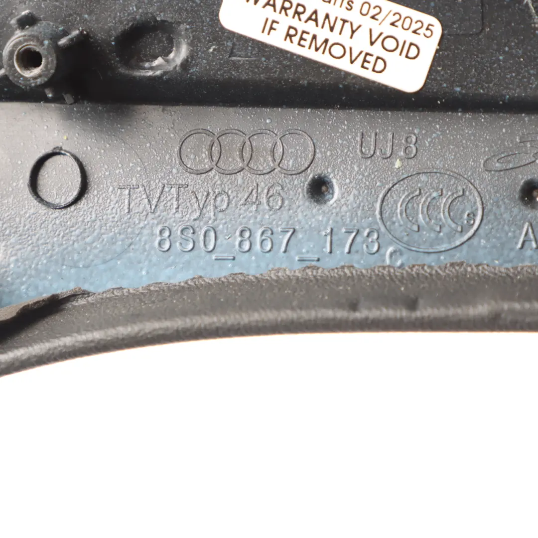 Audi TT 8S Podłokietnik Panel Osłony Drzwi Lewy Ciemnoszary - SKU 8S0867173 - Numer Części 8S0867173