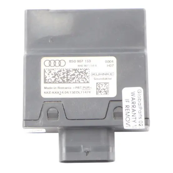Módulo Control Acústico Sonido Carrocería Impact ECU para Audi TT FV con número de pieza 8S0907159 Audi TT FV Módulo Control Acústico Sonido Carrocería Impact ECU - SKU 8S0907159 - Número de pieza 8S0907159