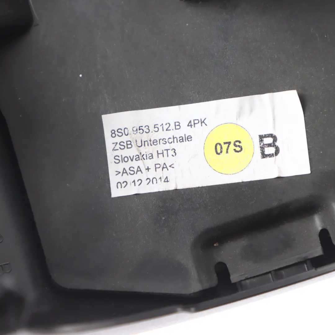 Steering Column Shroud Cover Trim Surround Black to Audi TT FV with Part number 8S0953512B Audi TT FV Steering Column Shroud Cover Trim Surround Black - SKU 8S0953512B - Part number 8S0953512B