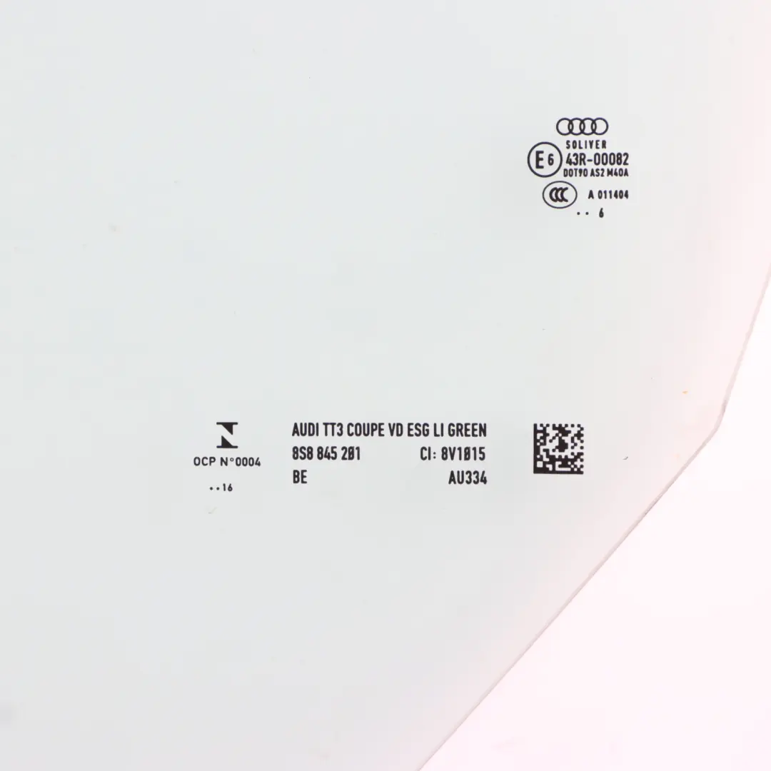 Audi TT 8S FV Vetro Finestrino Portiera Anteriore Vetri AS2 Sinistro - SKU 8S8845201 - Numero di parte 8S8845201