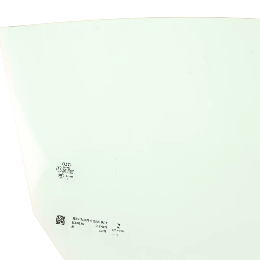 Audi TT FV Front Door Window Glass AS2 Green Right O/S - SKU 8S8845202 - Part number 8S8845202