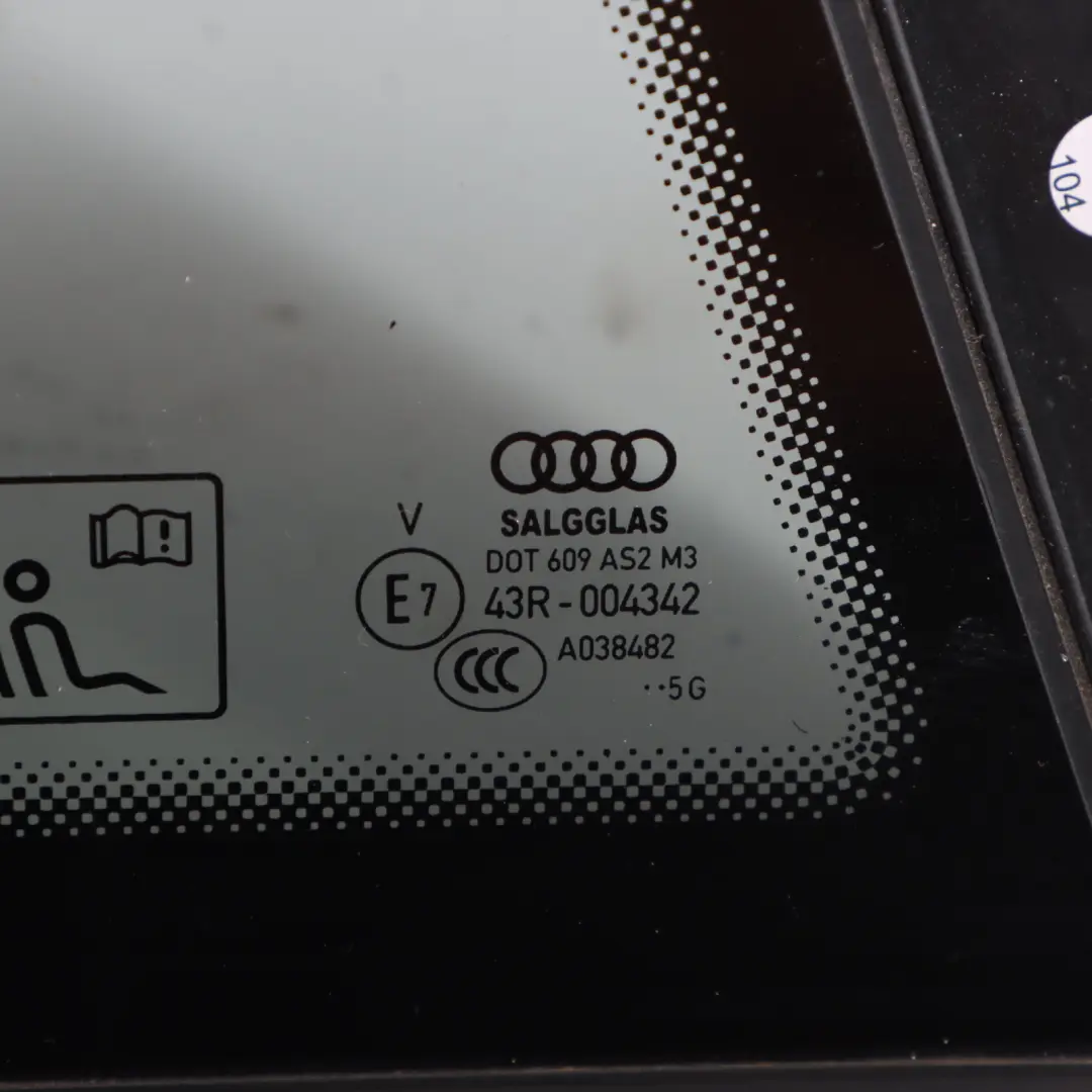 Audi TT FV Coupe Seiten Fenster Glas AS2 Hinten Rechts Außen - SKU 8S8845300A - Teilenummer 8S8845300A