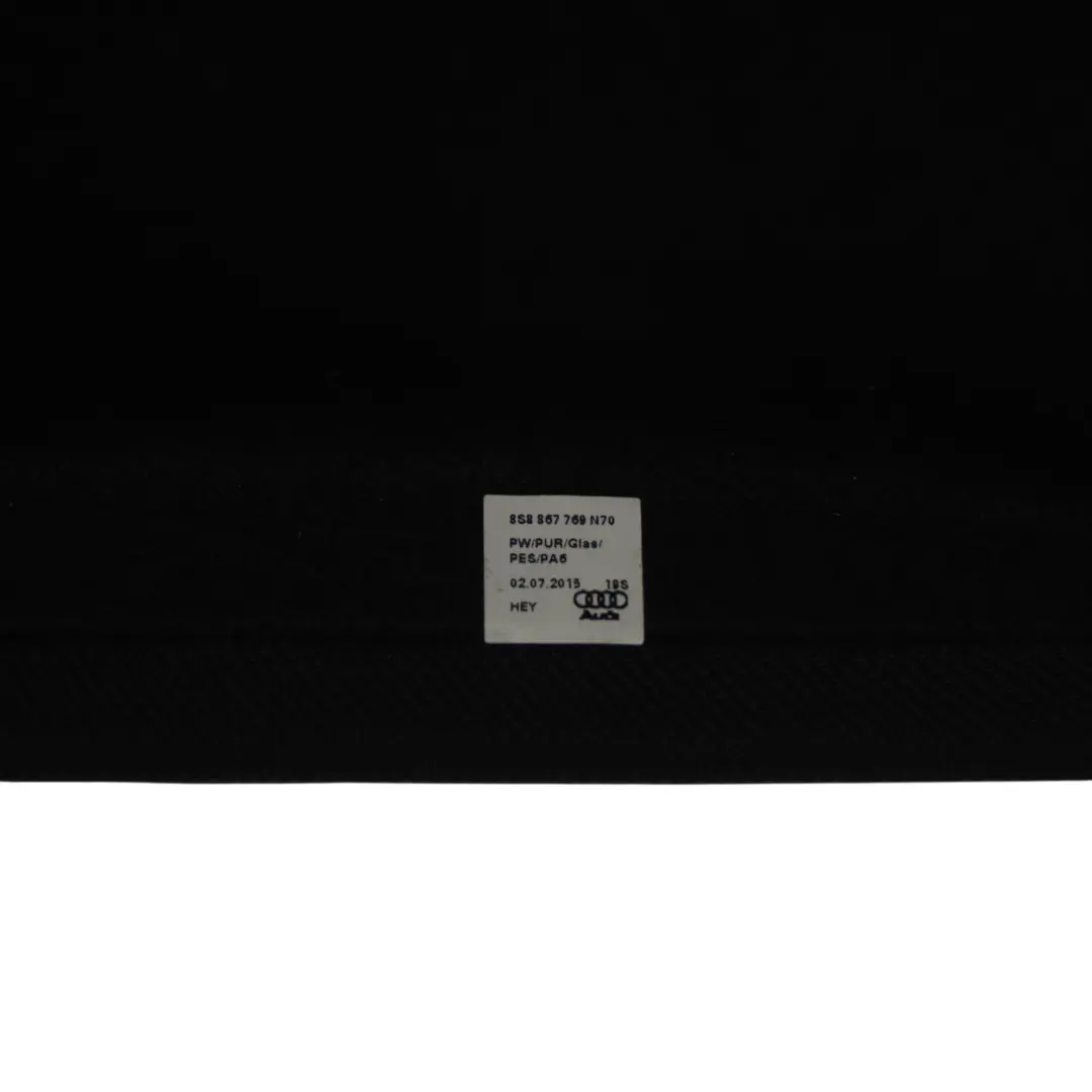 Audi TT FV Rear Parcel Shelf Trim Boot Trunk Cover Panel Black - SKU 8S8867769 - Part number 8S8867769