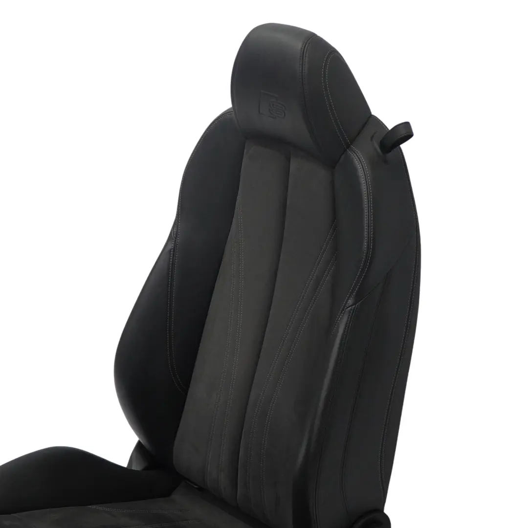 Audi TT 8S Coupé Siège Sport Avant Gauche S-Line Cuir Alcantara Noir Gris - SKU 8S8881805AB-1 - Numéro de pièce 8S8881805AB
