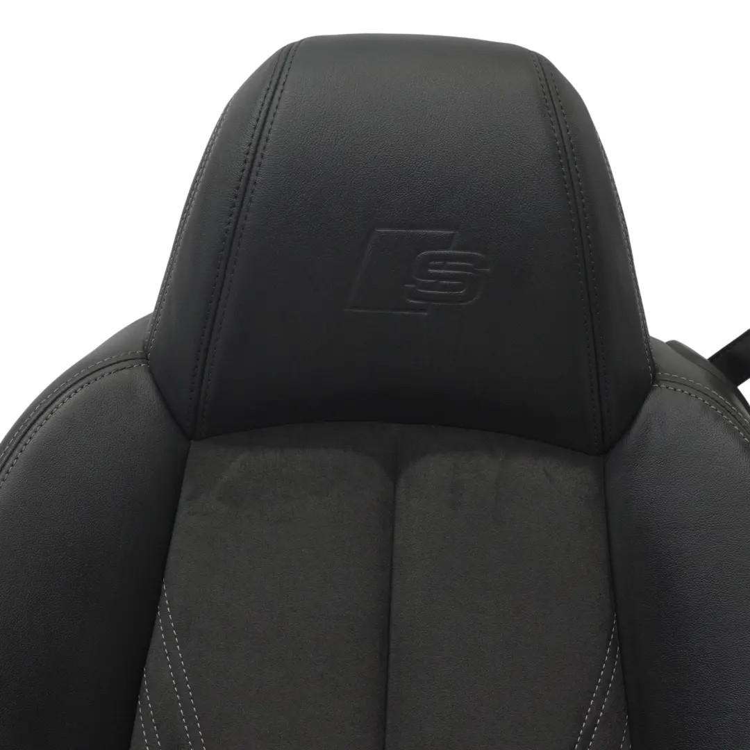 Audi TT 8S Coupé Siège Sport Avant Gauche S-Line Cuir Alcantara Noir Gris - SKU 8S8881805AB-1 - Numéro de pièce 8S8881805AB