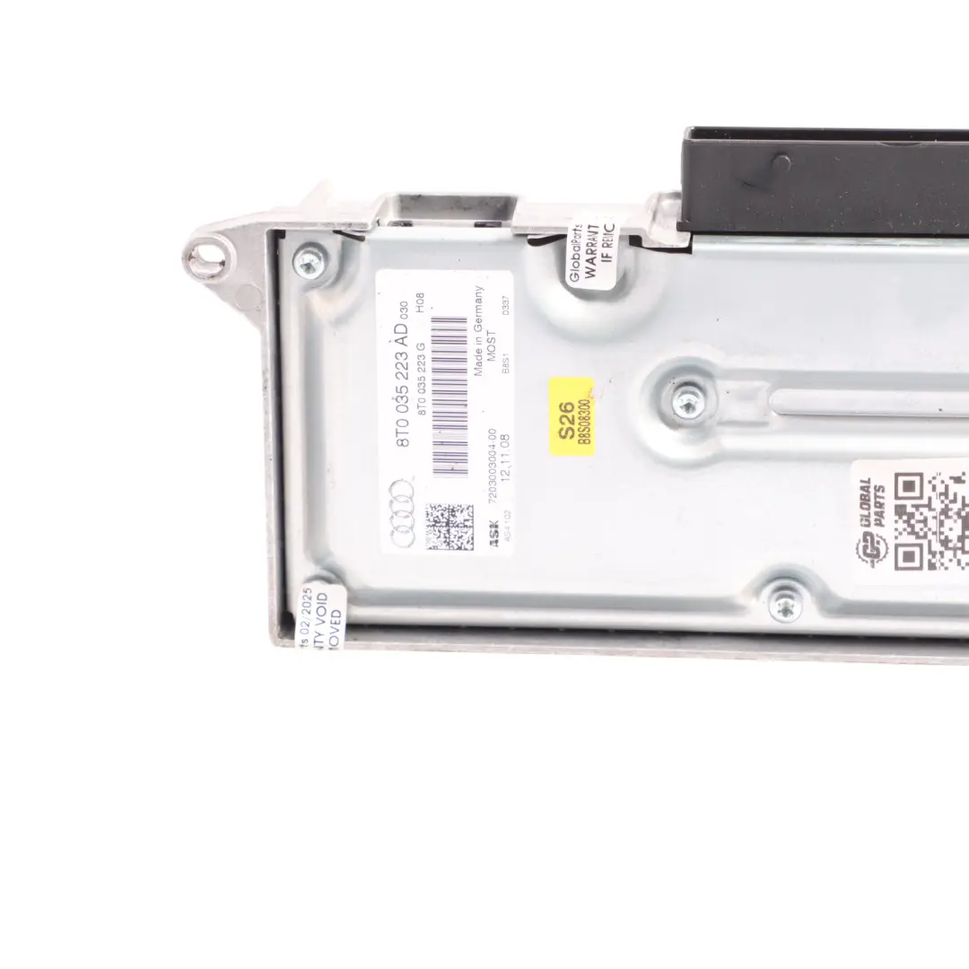 Module Amplificateur Audio Bose AMP Unité Commande ECU Audi A4 B8 - SKU 8T0035223AD - Numéro de pièce 8T0035223AD