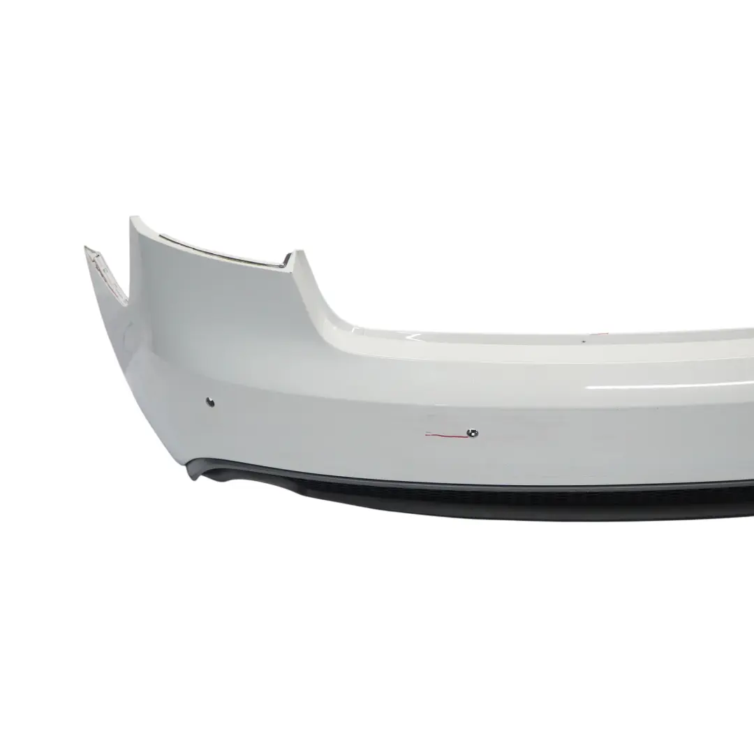 Audi A5 8T Rear Bumper Trim Panel Covering Glacier White Pearl - S9R - SKU 8T0807067D-MGW1 - Part number 8T0807067D