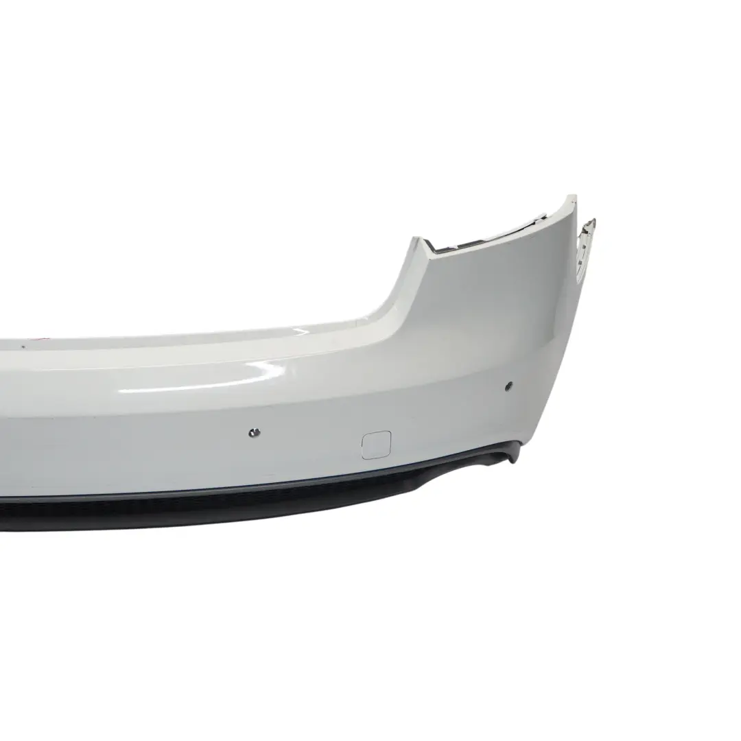 Audi A5 8T Rear Bumper Trim Panel Covering Glacier White Pearl - S9R - SKU 8T0807067D-MGW1 - Part number 8T0807067D