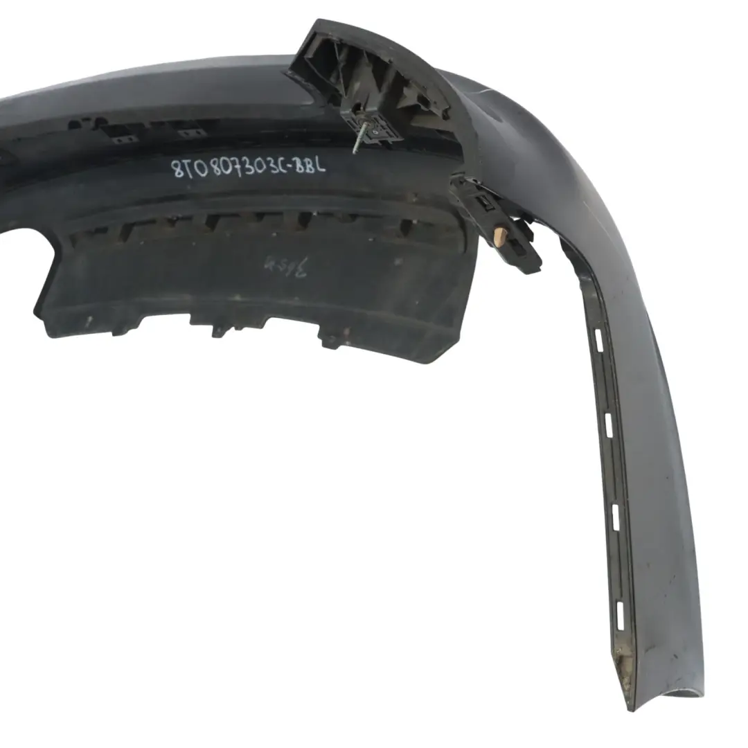 Audi S5 8T Rear Bumper Trim Panel Covering Brilliant Black Metallic - Y9B - SKU 8T0807303C-BBL - Part number 8T0807303C