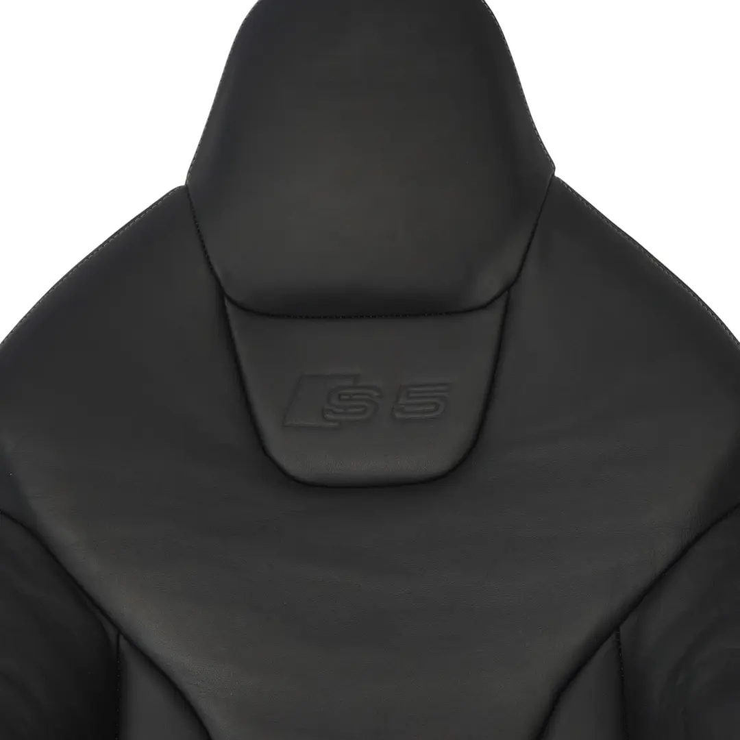 Rivestimento Schienale Sedile Anteriore Sinistro Pannello Pelle Nera per Audi S5 8T con numero di parte 8T0881805F Audi S5 8T Rivestimento Schienale Sedile Anteriore Sinistro Pannello Pelle Nera - SKU 8T0881805F - Numero di parte 8T0881805F