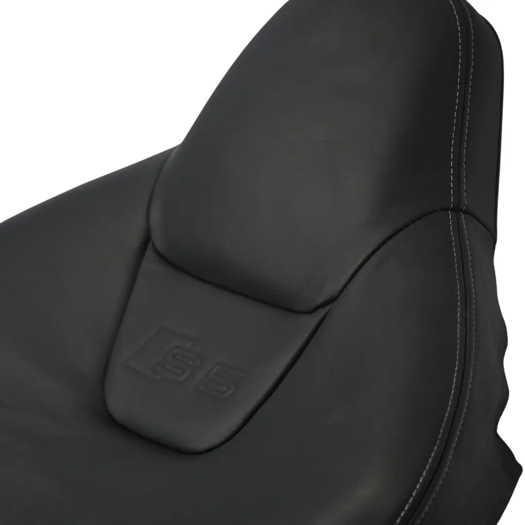 Asiento Delantero Respaldo Cubierta Izquierda Panel Negro Cuero para Audi S5 8T con número de pieza 8T0881805F Audi S5 8T Asiento Delantero Respaldo Cubierta Izquierda Panel Negro Cuero - SKU 8T0881805F - Número de pieza 8T0881805F
