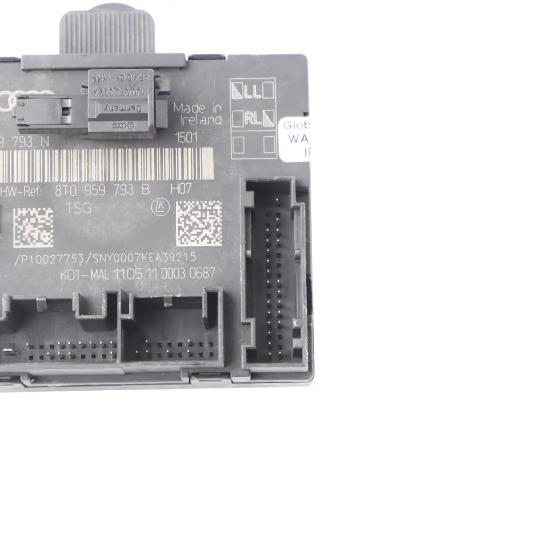 Modulo Unità Di Controllo Porta Lato Anteriore Conducente per Audi A4 B8 con numero di parte 8T0959793N Audi A4 B8 Modulo Unità Di Controllo Porta Lato Anteriore Conducente - SKU 8T0959793N - Numero di parte 8T0959793N