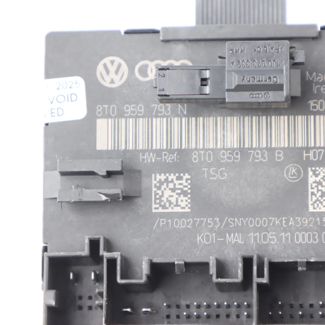 Modulo Unità Di Controllo Porta Lato Anteriore Conducente per Audi A4 B8 con numero di parte 8T0959793N Audi A4 B8 Modulo Unità Di Controllo Porta Lato Anteriore Conducente - SKU 8T0959793N - Numero di parte 8T0959793N
