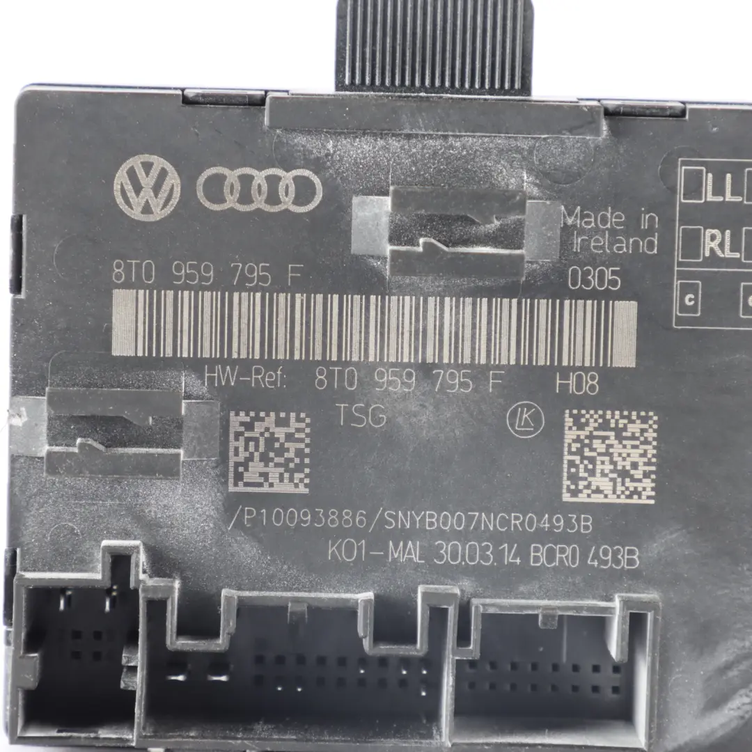 8F Elevalunas Módulo Unidad Control Trasero Izquierdo Derecho para Audi A5 con número de pieza 8T0959795F Audi A5 8F Elevalunas Módulo Unidad Control Trasero Izquierdo Derecho - SKU 8T0959795F - Número de pieza 8T0959795F