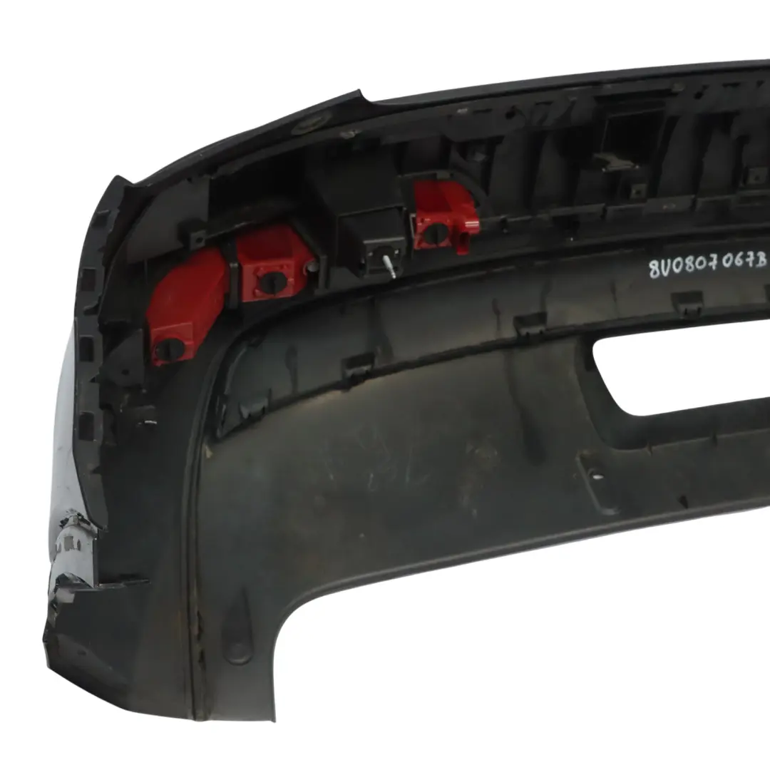 Audi Q3 8U Rear Bumper Trim Panel Covering Brilliant Black Metallic - Y9B - SKU 8U0807067B-BBL - Part number 8U0807067B