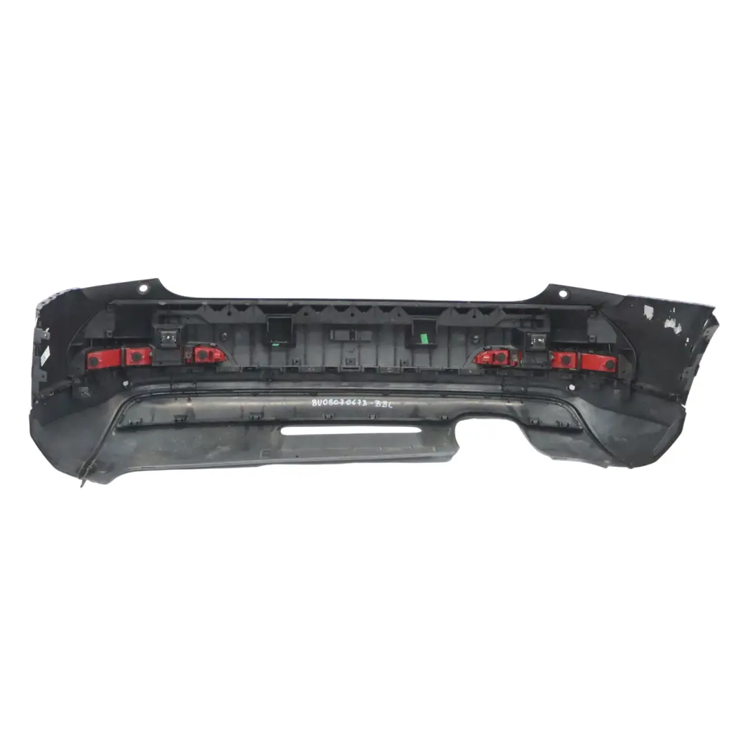 Bumper Trim Panel Covering Brilliant Black Metallic - Y9B to Audi Q3 8U Rear with Part number 8U0807067B Audi Q3 8U Rear Bumper Trim Panel Covering Brilliant Black Metallic - Y9B - SKU 8U0807067B-BBL - Part number 8U0807067B