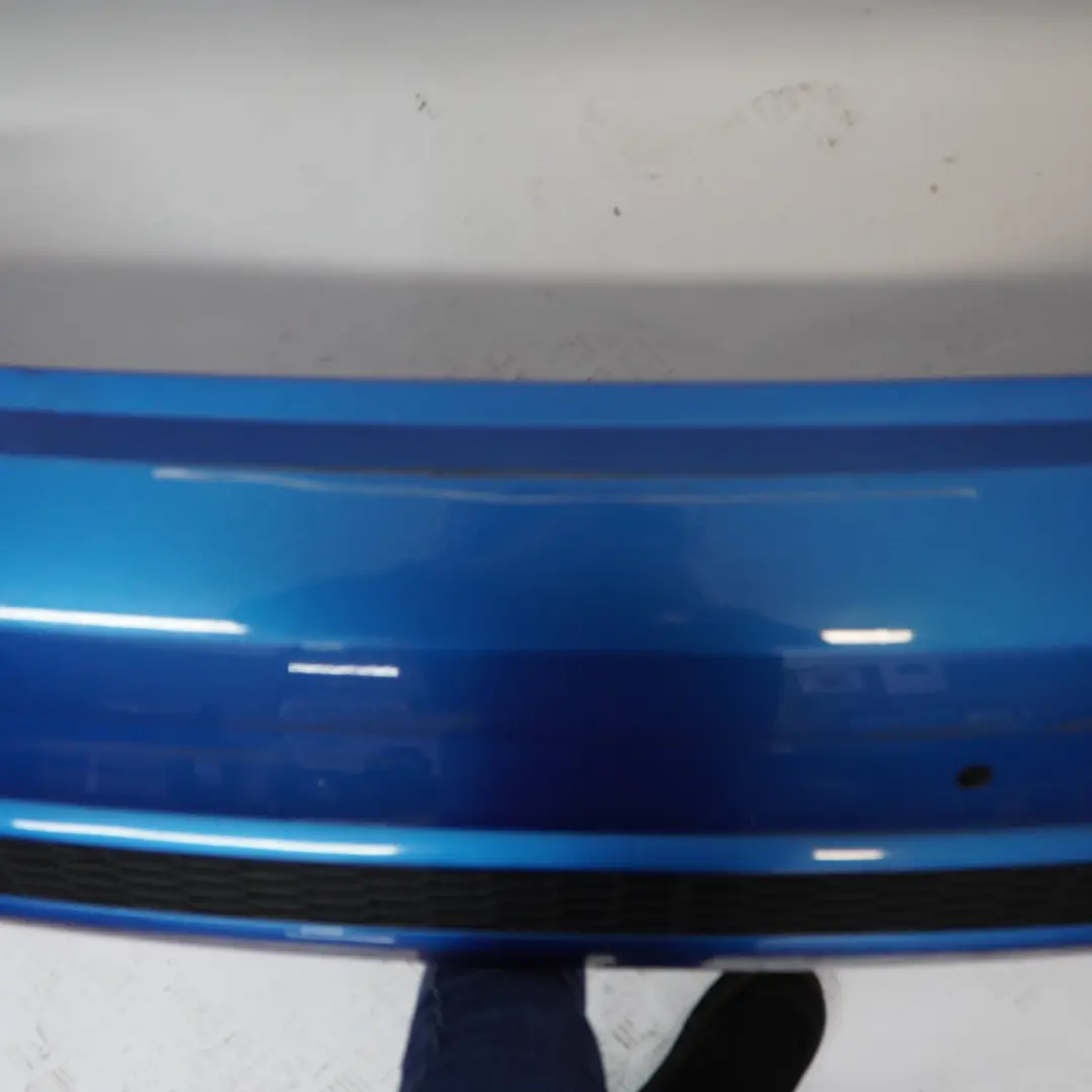 Bumper Trim Panel Covering Hainan Blue - X5K to Audi Q3 8U Rear with Part number 8U0807067F Audi Q3 8U Rear Bumper Trim Panel Covering Hainan Blue - X5K - SKU 8U0807067F-HAB - Part number 8U0807067F