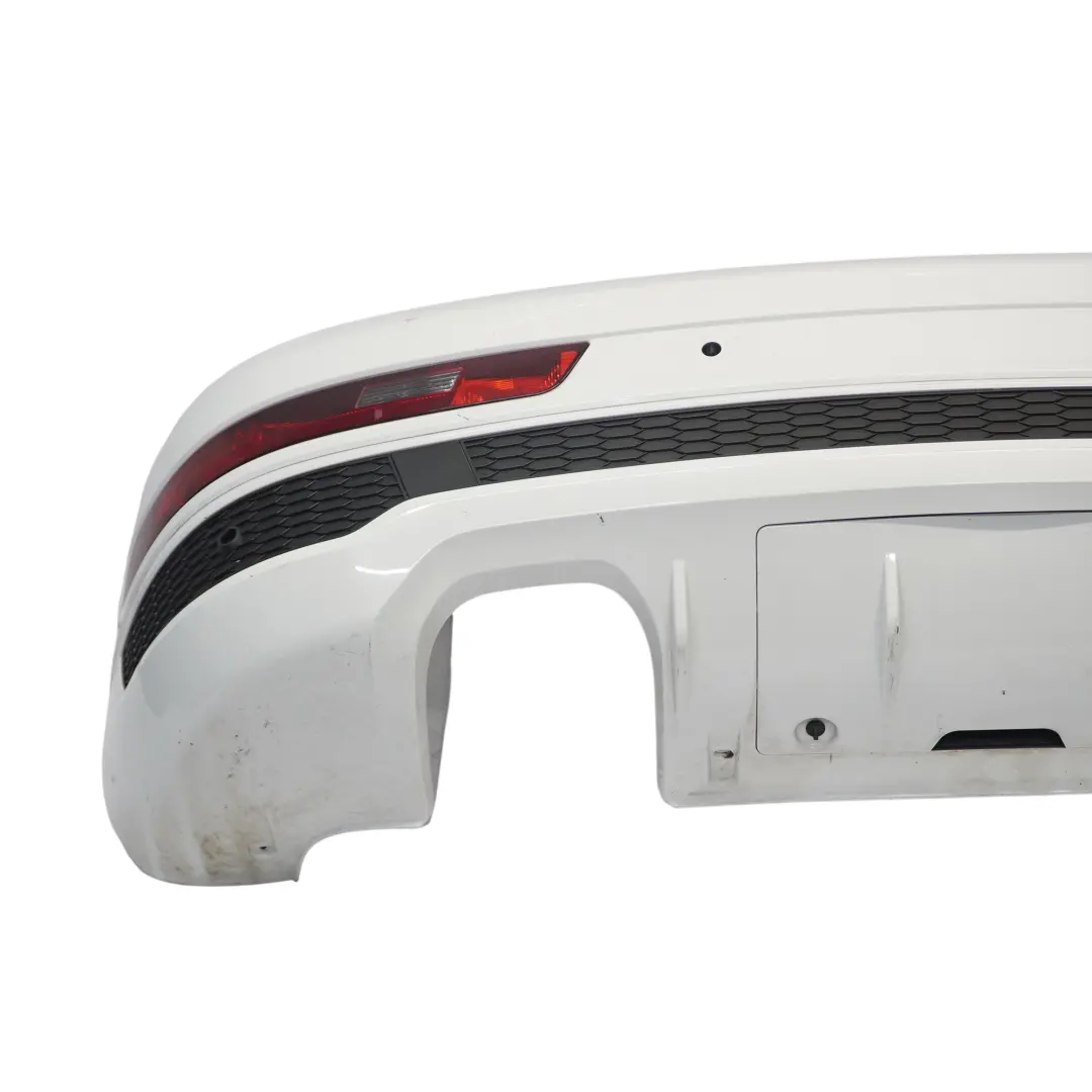 Bumper Covering Trim Panel Glacier White Pearl - S9R to Audi Q3 8U Rear with Part number 8U0807067F Audi Q3 8U Rear Bumper Covering Trim Panel Glacier White Pearl - S9R - SKU 8U0807067F-MGW - Part number 8U0807067F