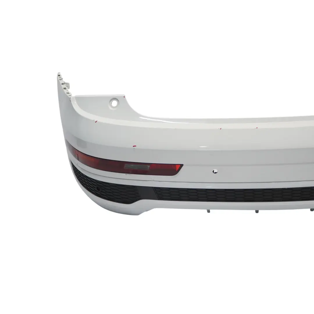Bumper Covering Trim Panel Glacier White Pearl - S9R to Audi Q3 8U Rear with Part number 8U0807067F Audi Q3 8U Rear Bumper Covering Trim Panel Glacier White Pearl - S9R - SKU 8U0807067F-MGW - Part number 8U0807067F