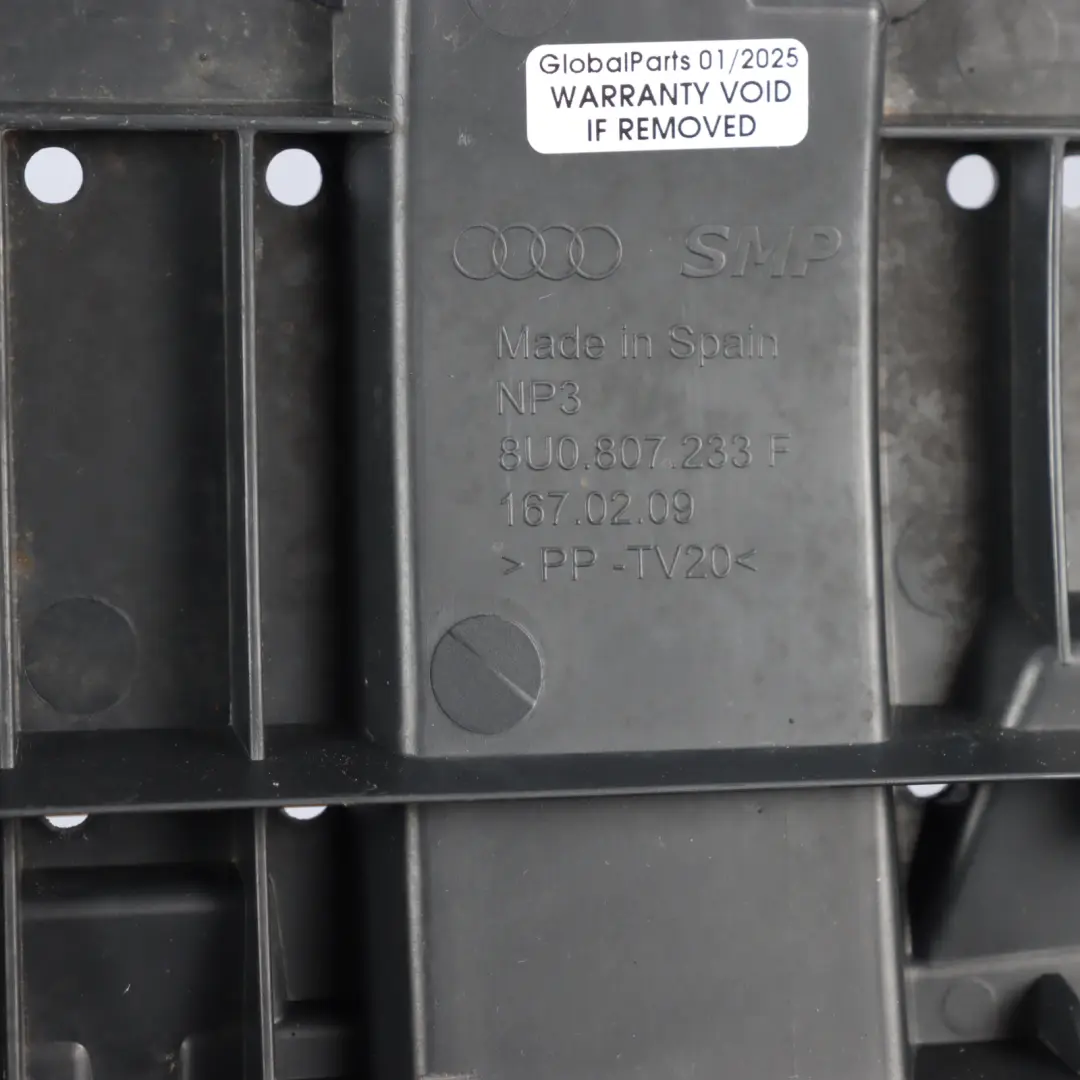 Under Engine Undertray Splashguard Cover to Audi Q3 8U with Part number 8U0807233F Audi Q3 8U Under Engine Undertray Splashguard Cover - SKU 8U0807233F - Part number 8U0807233F